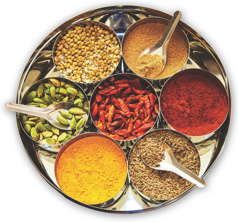 Winsor Hammered Gold Finish Spice Box with 11 Compartments - Image 3